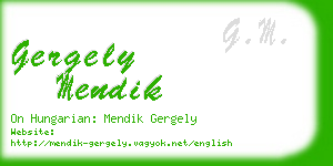 gergely mendik business card